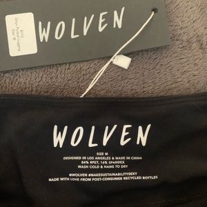 WOLVEN black pocket leggings
